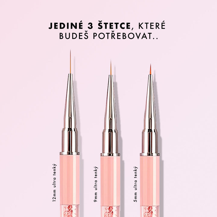 Ultra tenký LONG 12mm Štětec - Dlouhé precizní linky