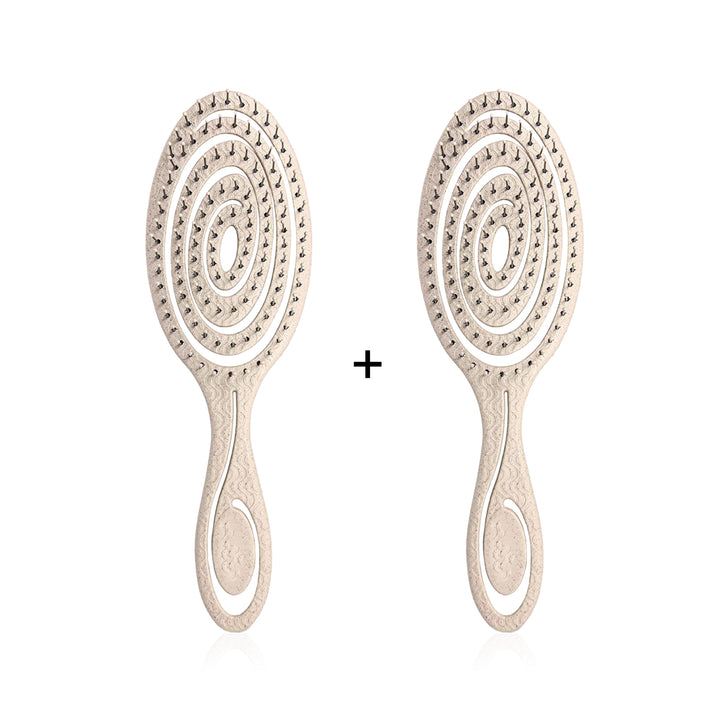 1+1 ZDARMA | Organický Rozčesávací Kartáč - Netrhá a Neláme vlasy | BIO VEGAN vyrobeno z bioplastu | Beige