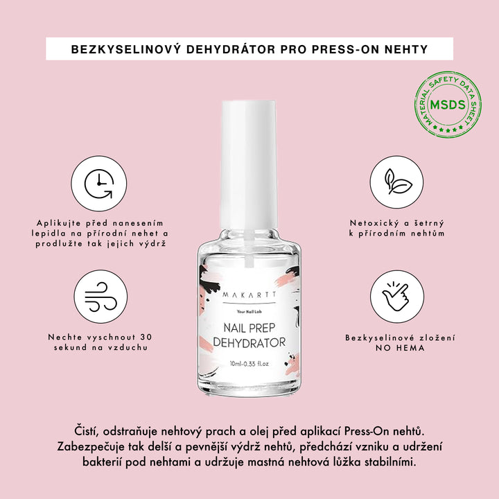 MUST HAVE pro aplikaci lepidlem - Brush-On, Dehydrátor, Odstraňovač, Pilník na zaschlé lepidlo