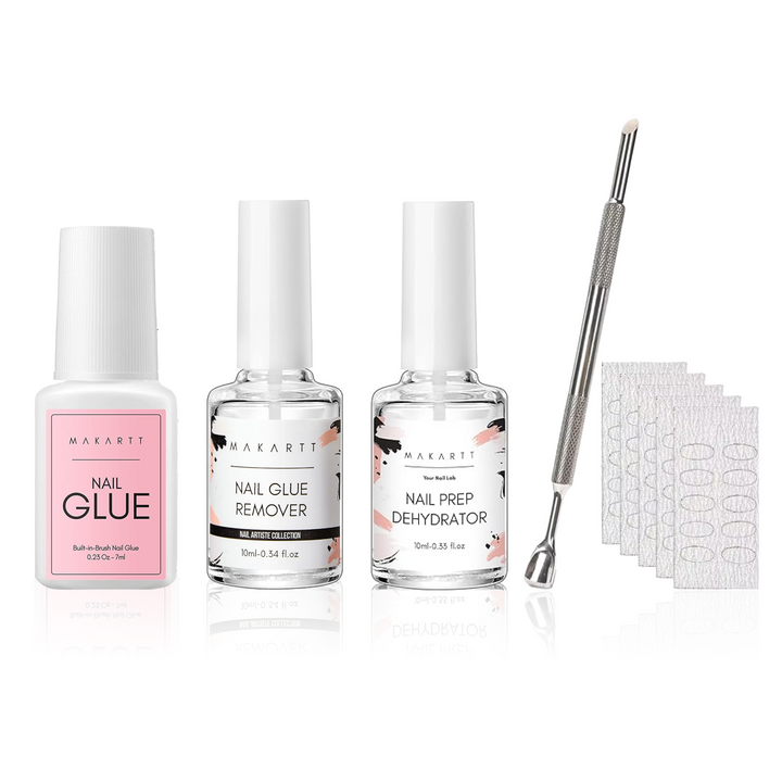 MUST HAVE pro aplikaci lepidlem - Brush-On, Dehydrátor, Odstraňovač, Pilník na zaschlé lepidlo