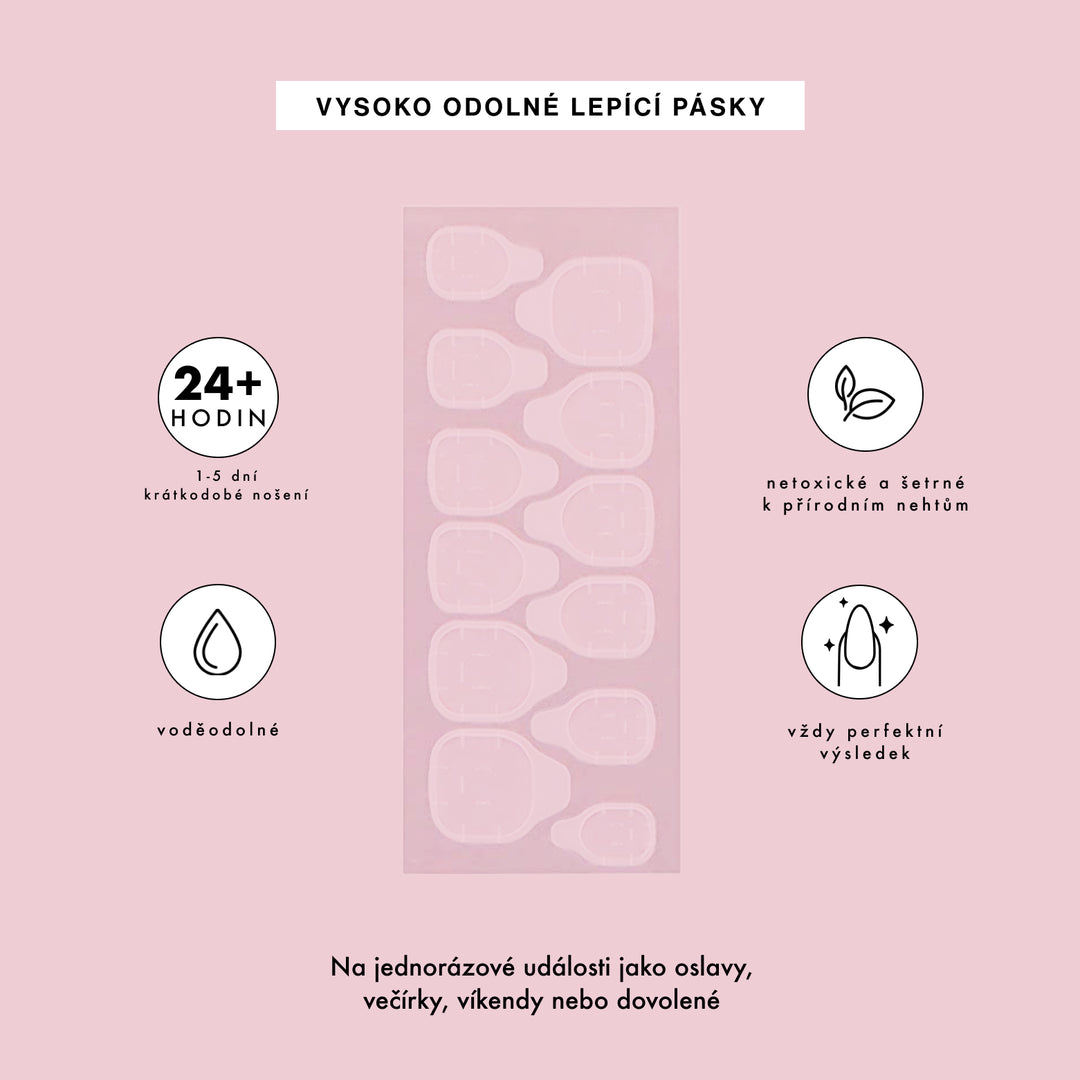 Gelové Lepící Pásky | Extra šetrné k přírodním nehtům