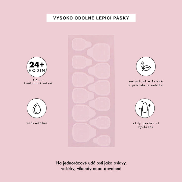 Gelové Lepící Pásky | Extra šetrné k přírodním nehtům