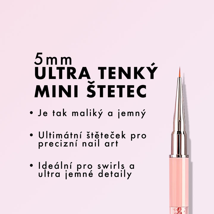 Ultra tenký MINI 5mm Štetec - Pro precizní detaily